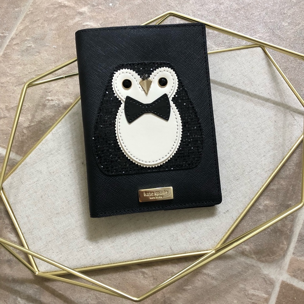 Kate Spade Penguin Leather Passport Holder